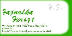 hajnalka furszt business card